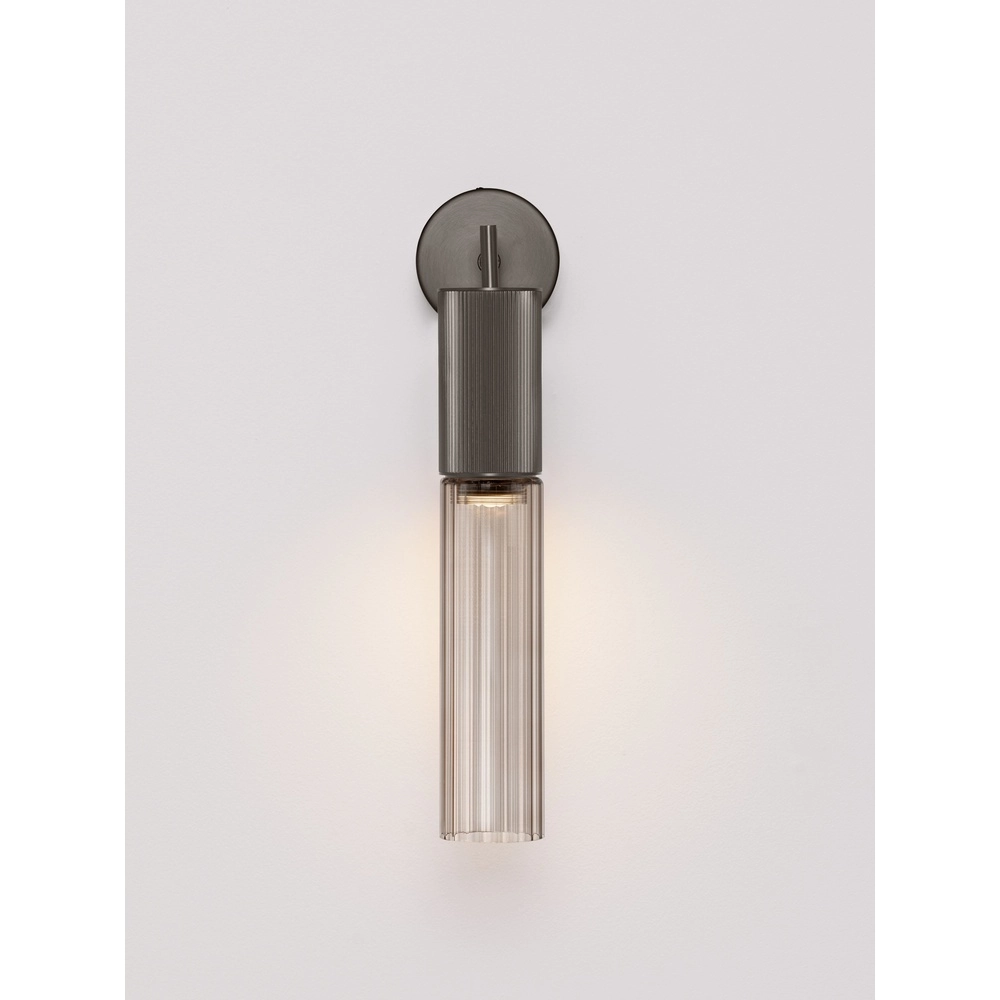 Lampe murale de conception Brielle anthracite avec verre moka Lyora 5212017495440