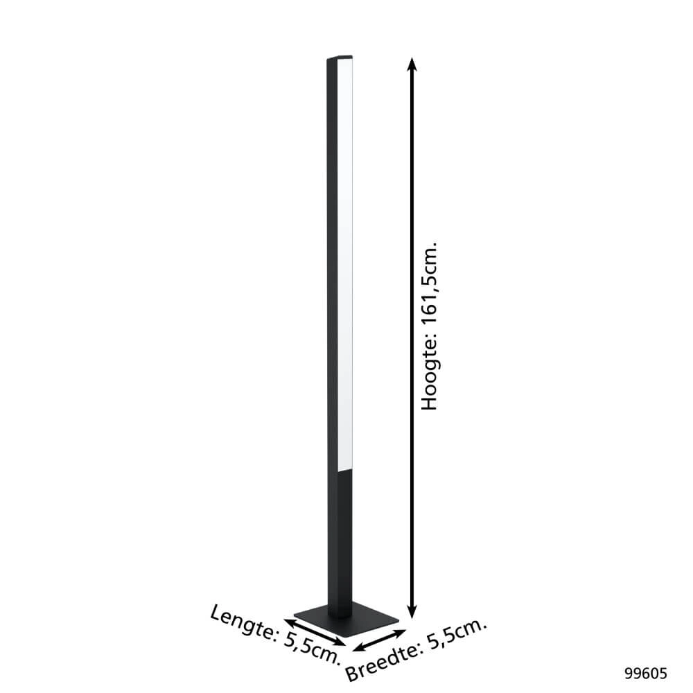 Lampe sur pied Zigbee Simolaris-Z noir Eglo 9002759996055
