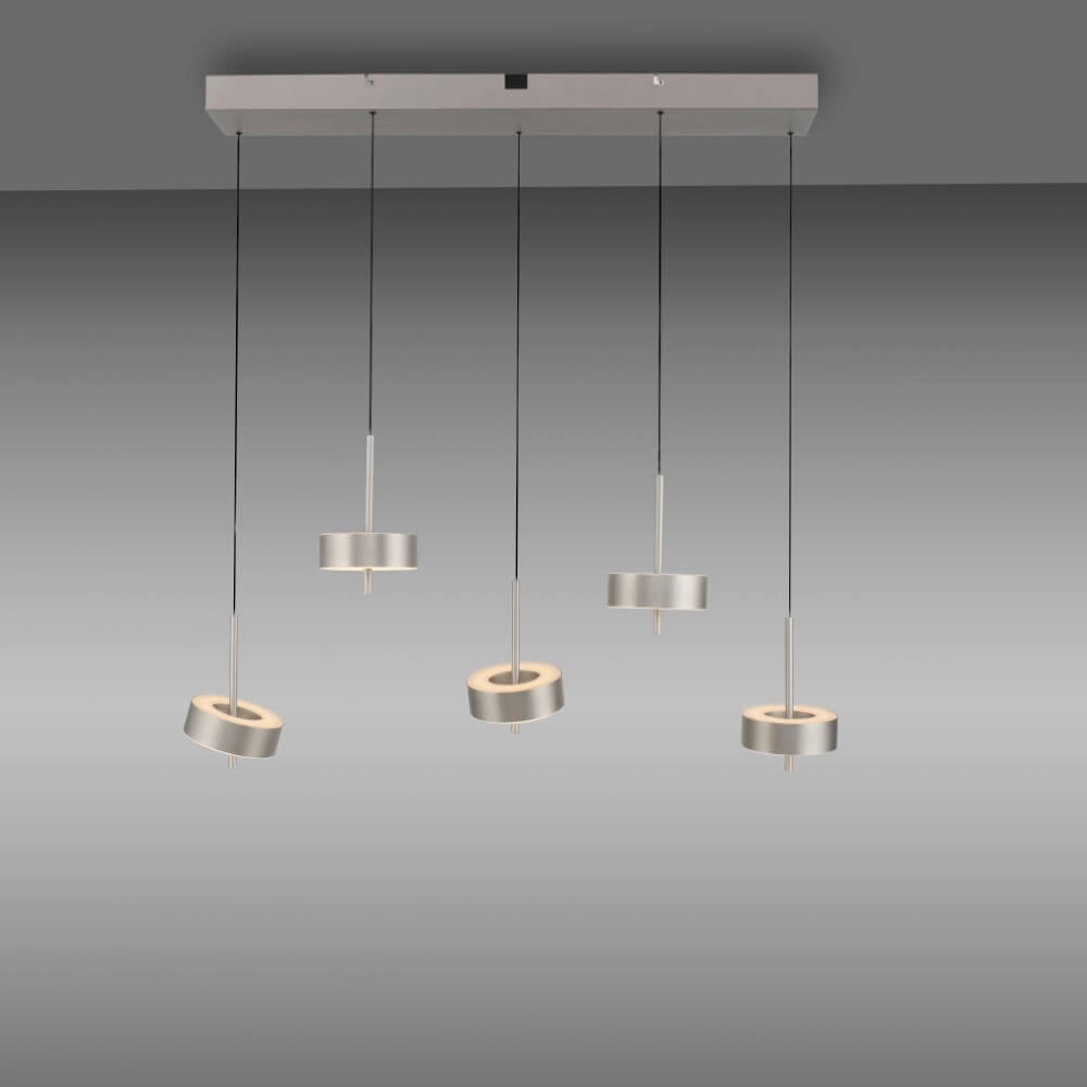 Lampe suspendue 5 lumières Q-Rotate en aluminium moderne Paul Neuhaus 4012248383186