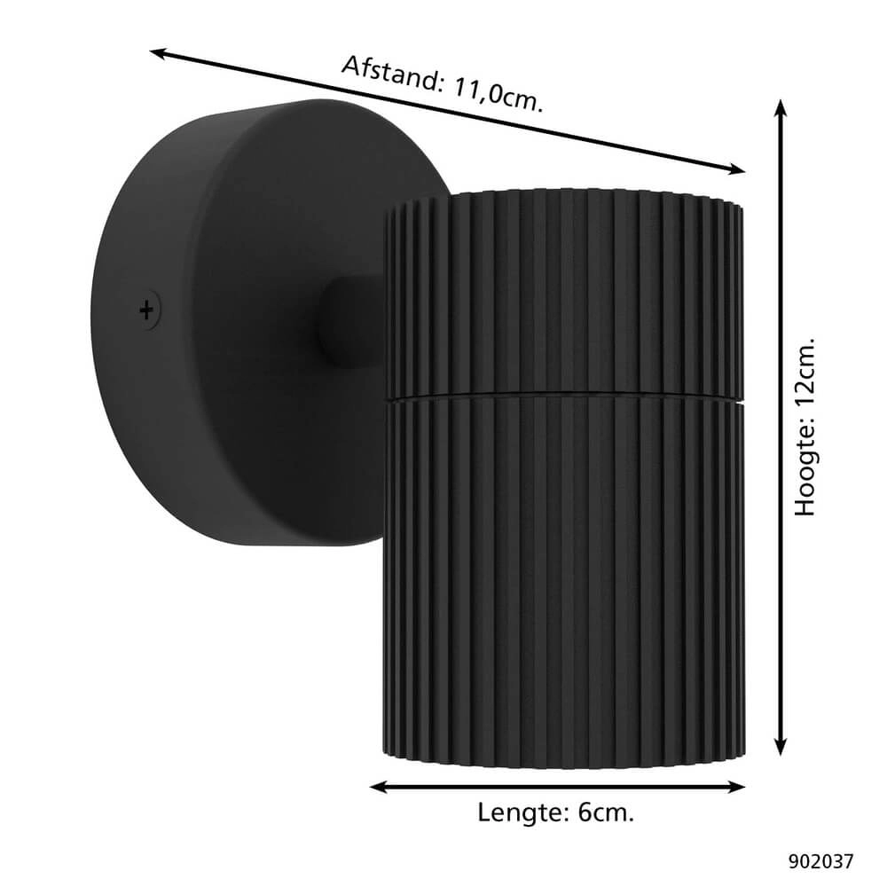Spot monté en surface Tomelloso Noir vers le bas Eglo 9008606355983