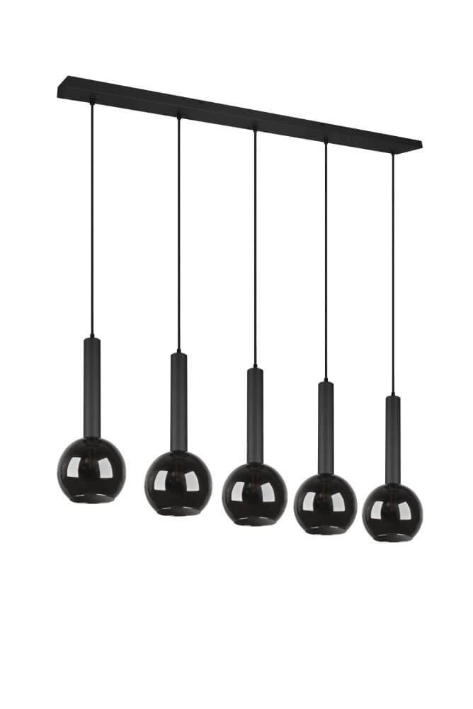 Lampe suspendue 5 lumières Clayton noir Trio 4017807522471