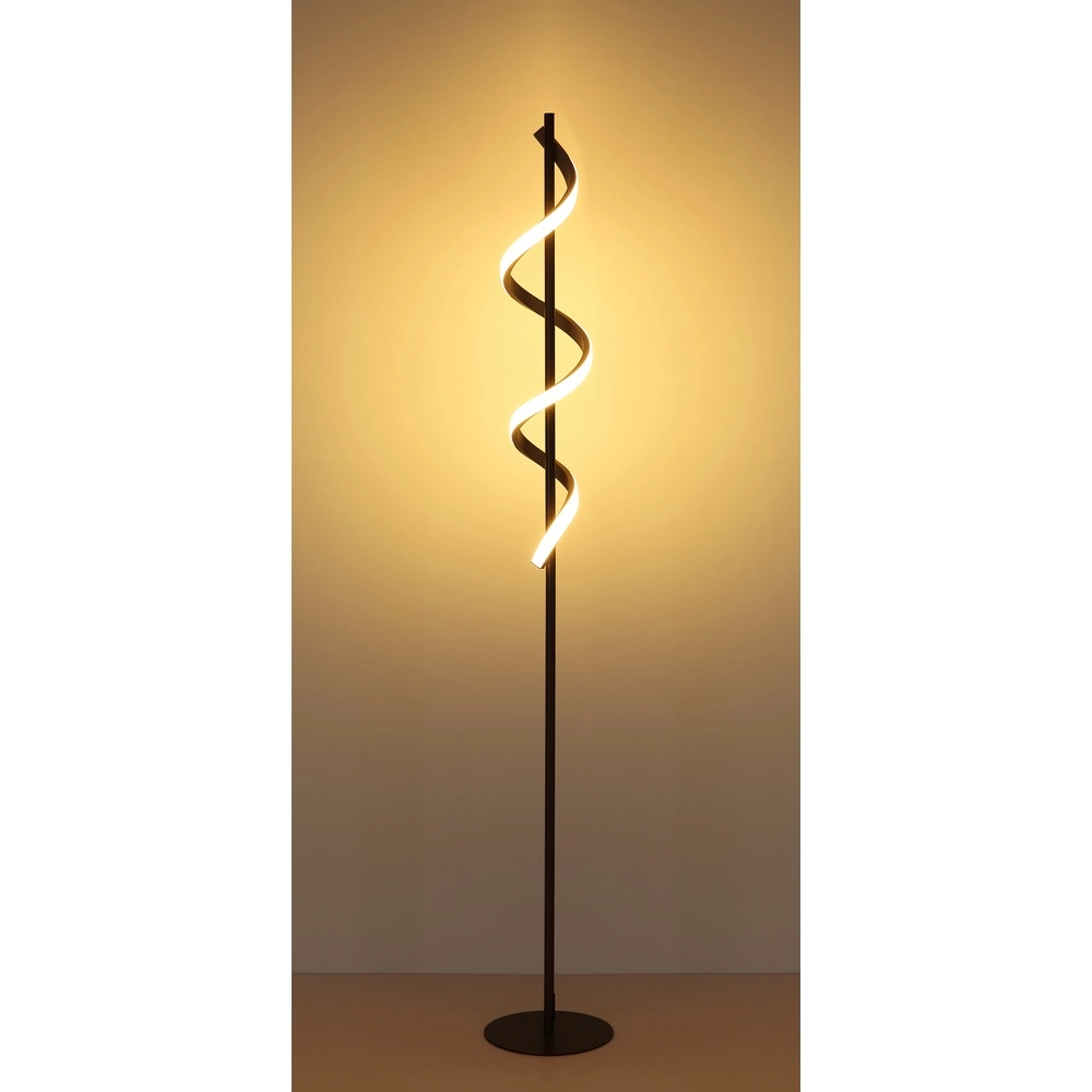 Lampe de pied Spiro bronze avec brun sable Globo 9007371590315