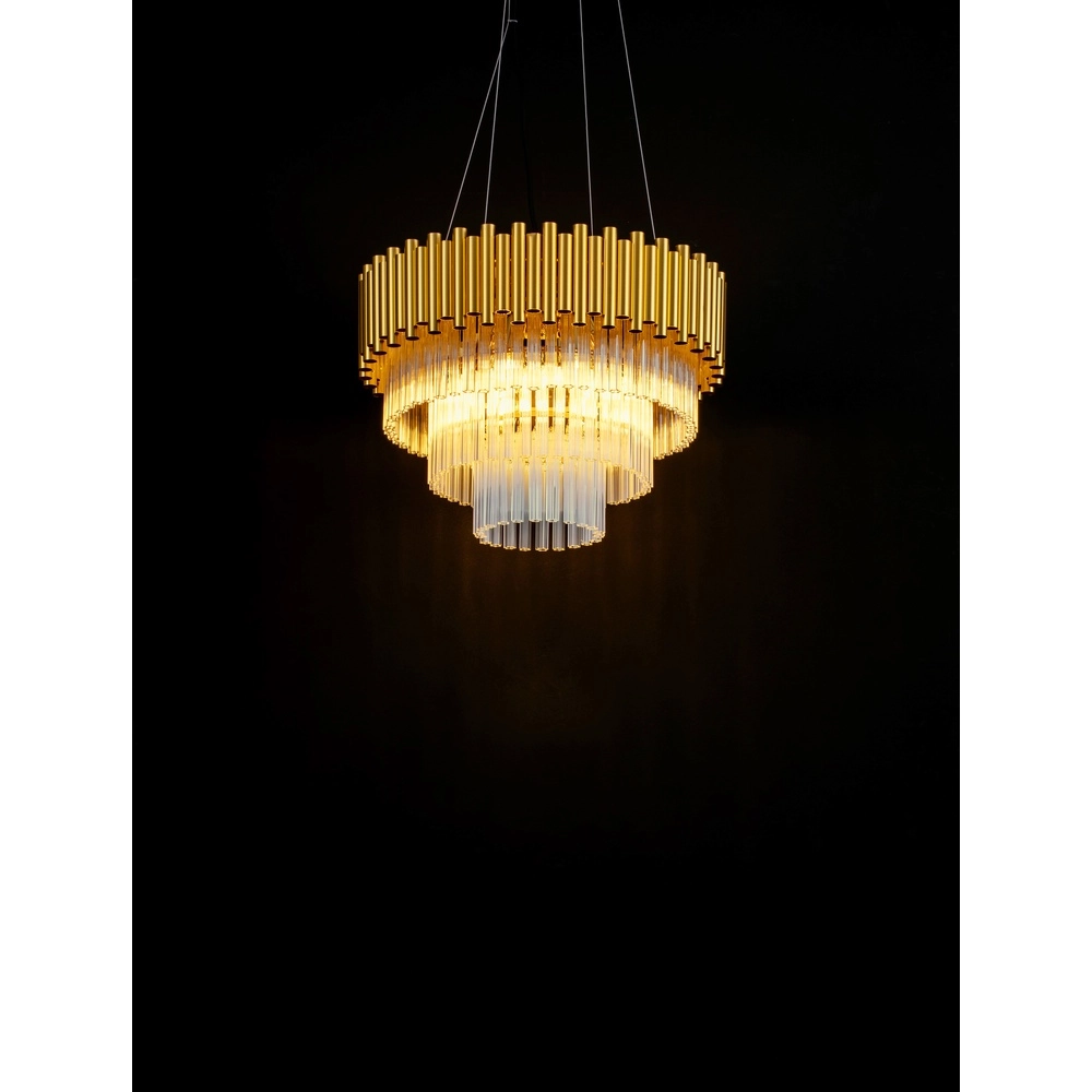 Suspension Magnolia or avec cristal Ø 50cm