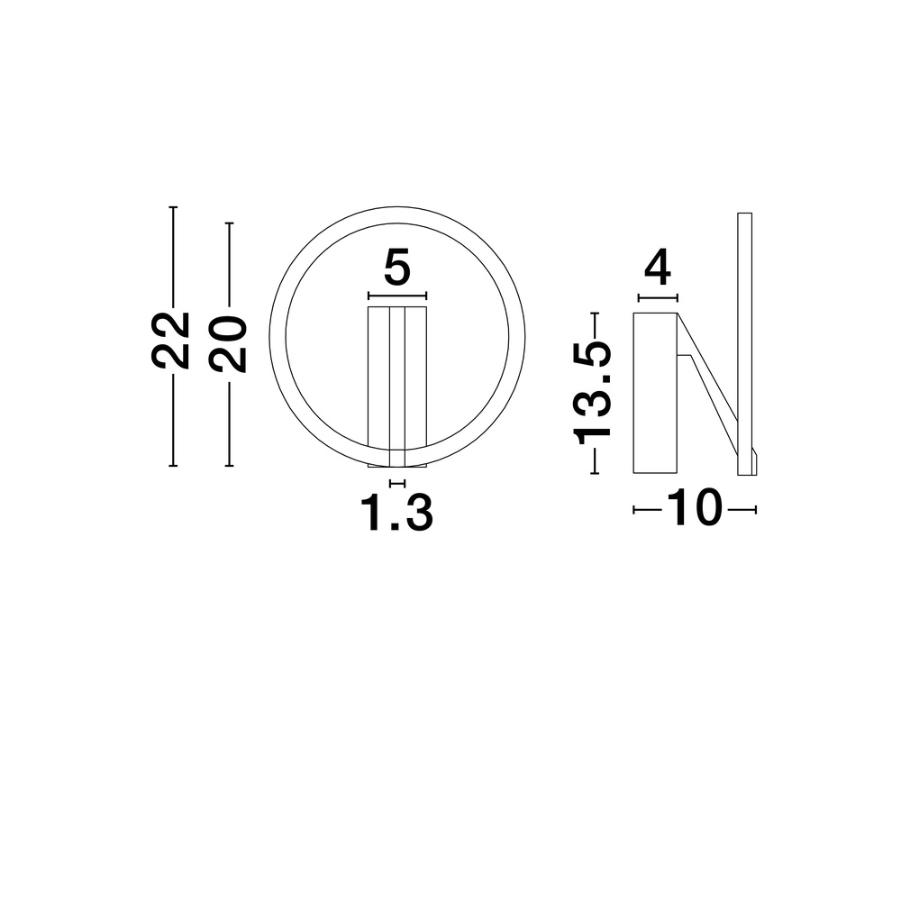 Applique murale design Tilia noir Lyora 5212017471581