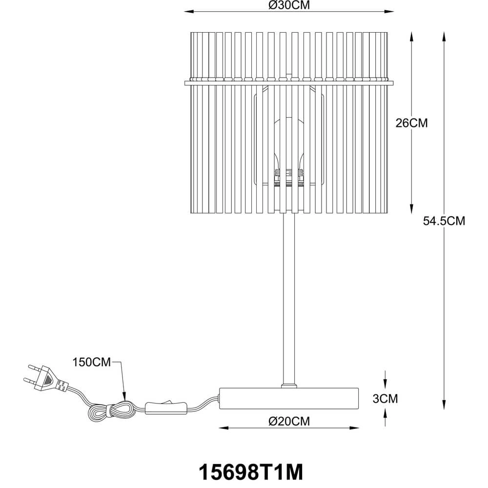 Lampe de table dorée Gorley avec verre Ø 30cm Globo 9007371475018