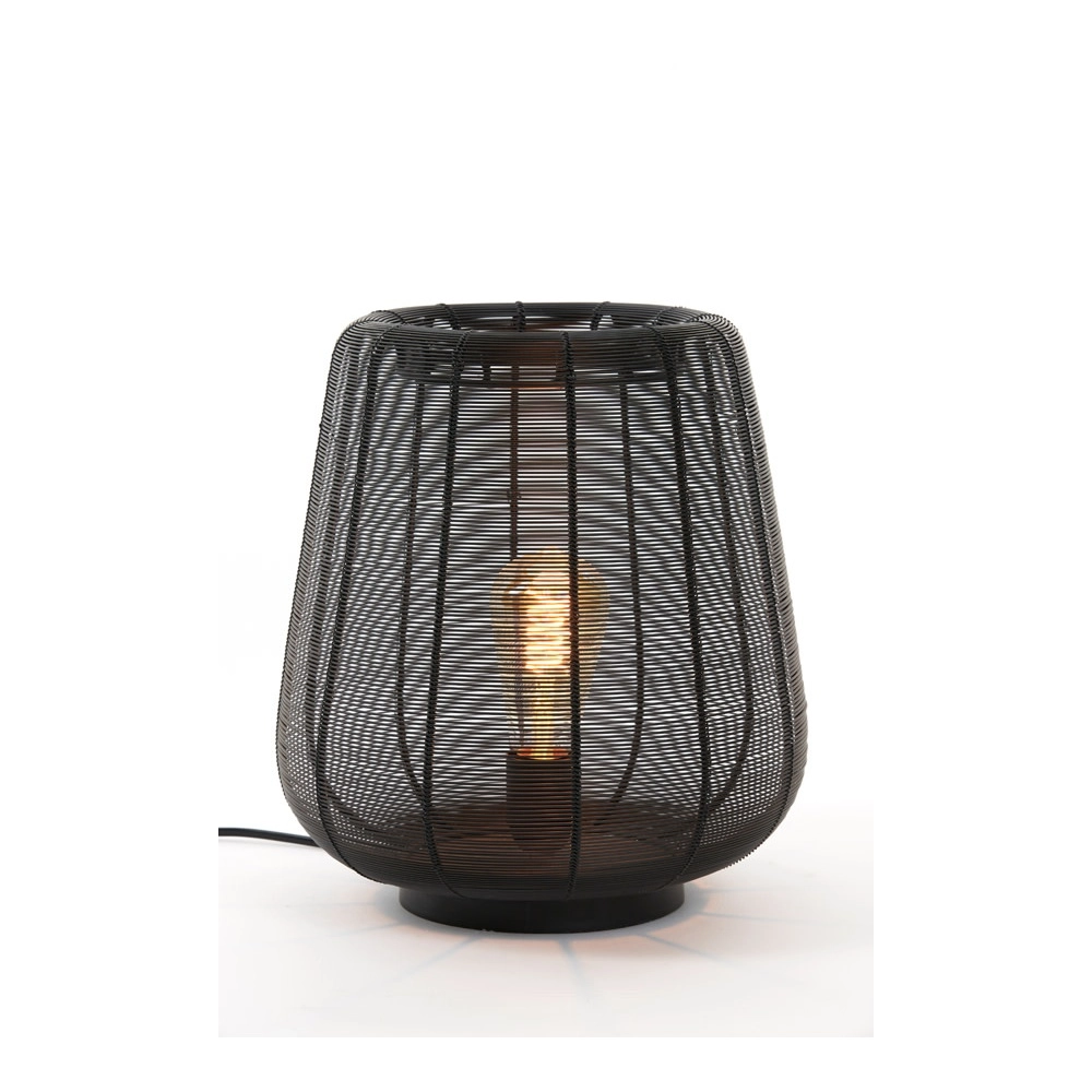 Lampe de table noire Adeta Ø 29cm Light & Living 8717807600938