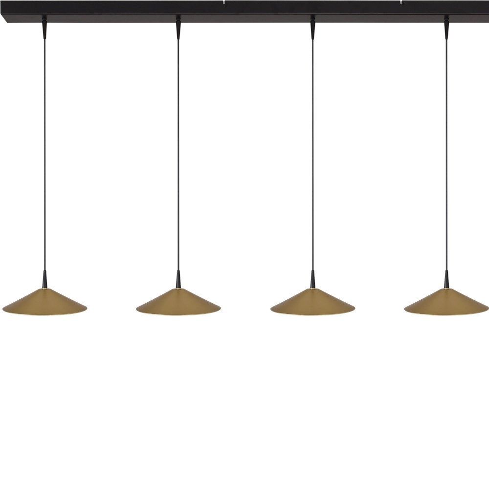 Lampe suspendue à 5 lumières Ceppo noir avec or Ø 22cm Masterlight 8718121358451