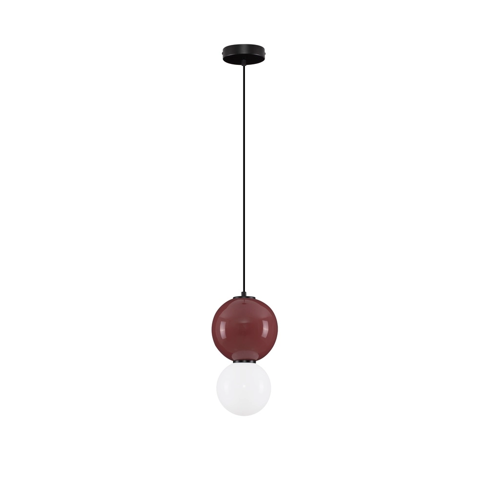 Suspension Noesis Ø 18cm bordeaux rouge avec blanc Suspension Noesis Ø 18cm bordeaux rouge avec blanc
