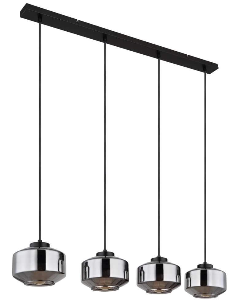 Lampe suspendue Christiana 4 lumières noir Globo 9007371444359