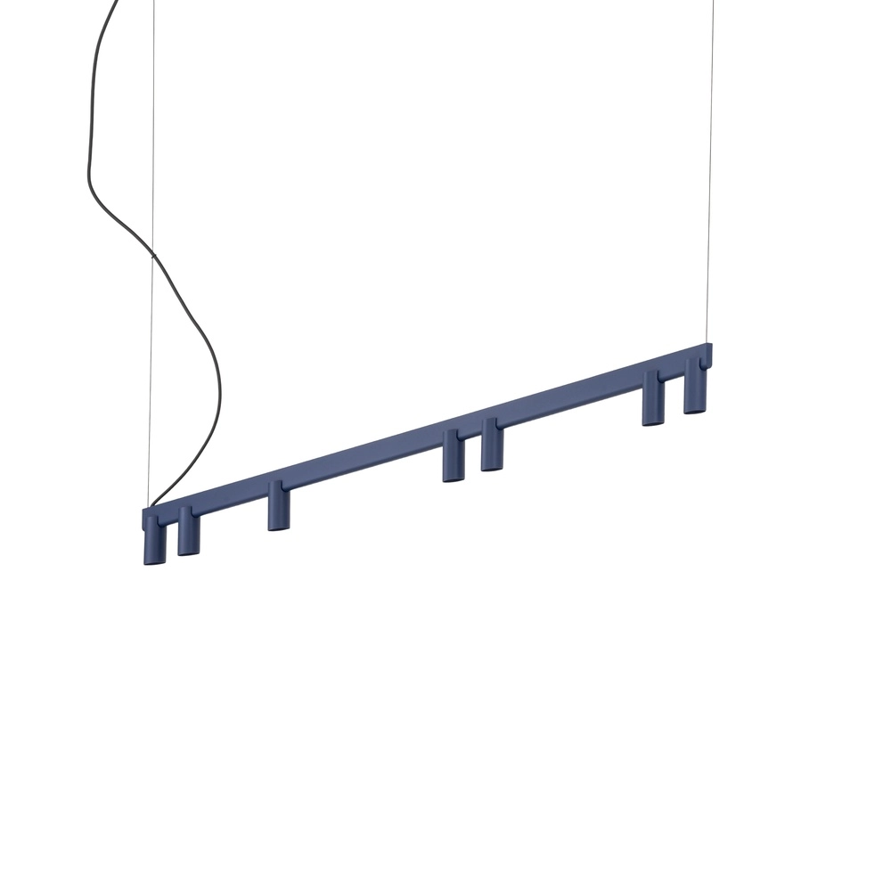 Lampe pendante de conception Fourty Bleu marine 7 clairs