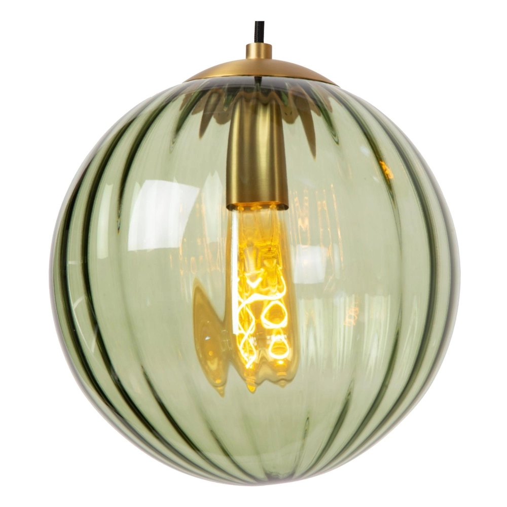 Lampe suspendue Monsaraz Ø verre vert de 25 cm