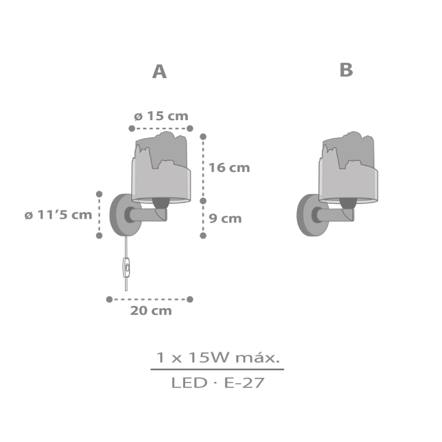 Applique murale Snoopy blanc avec rouge Dalber 8420406763095