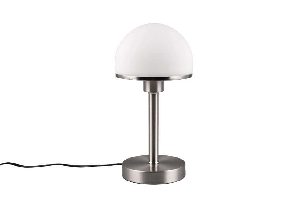 Lampe de table Joost Ii nickel avec verre blanc Trio 4017807551211