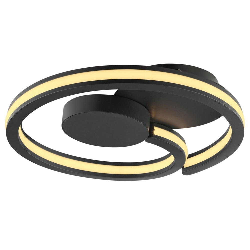 Lampe de plafond noire Revola conception Ø 40 cm Brilliant 4004353477485