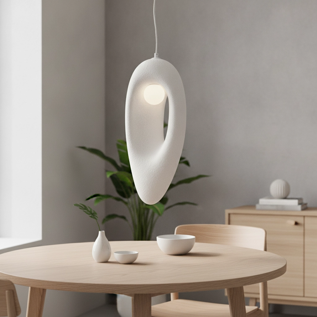 Suspension naturelle Tempus blanc 48cm