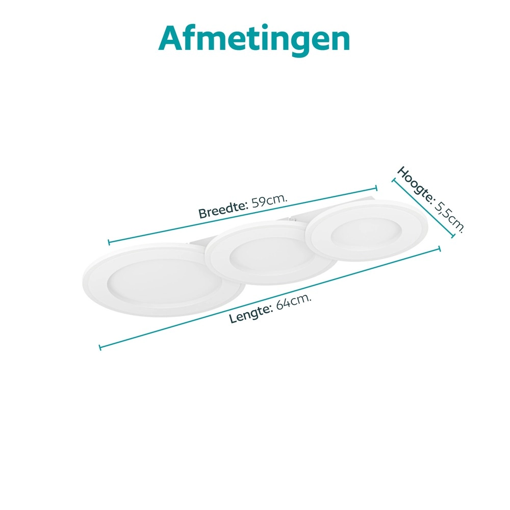 Lampe de plafond Scagno 64 cm de blanc Eglo 9008606391974