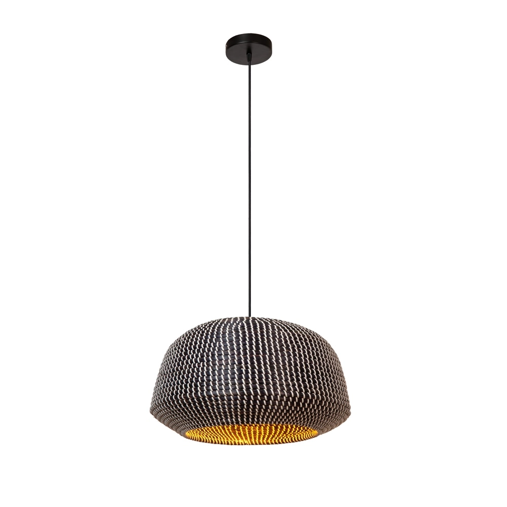 Lampe suspendue en herbe marine Maduka Ø 47cm - noir