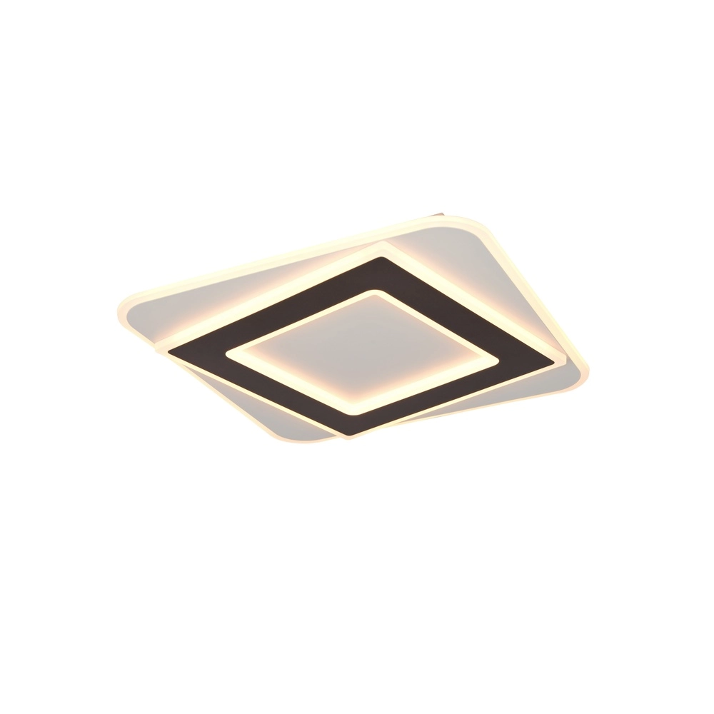 Lampe de plafond Yomi marron moka carré