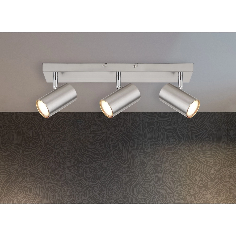 Lampe de plafond à 3 lampes Robby nickel Globo 9007371436521
