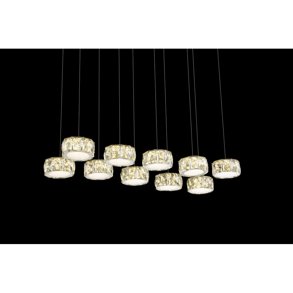 Lampe suspendue à 10 lampes Amur Chrome Globo 9007371345069