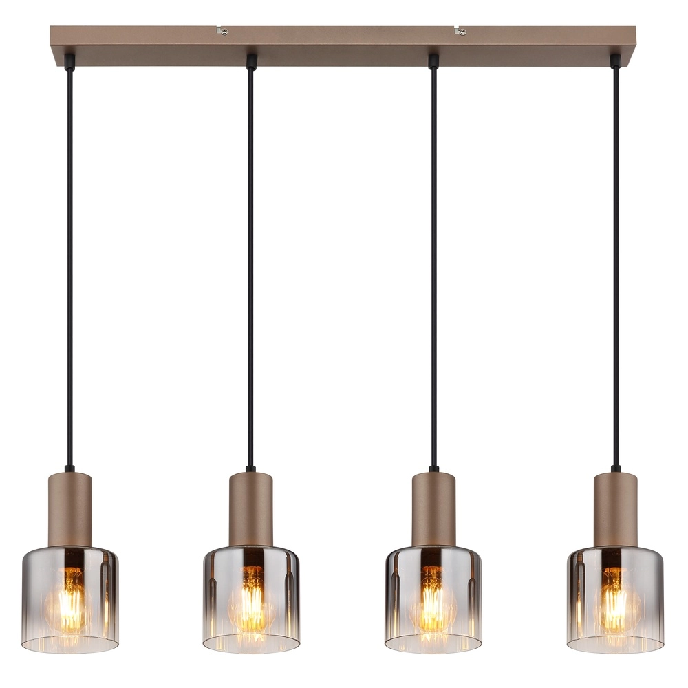 Lampe suspendue Walton Café marron 4 clairs Globo 9007371586189