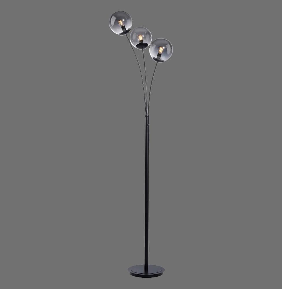 Lampadaire noir Big Widow 3 lumières Just Light 4043689988388