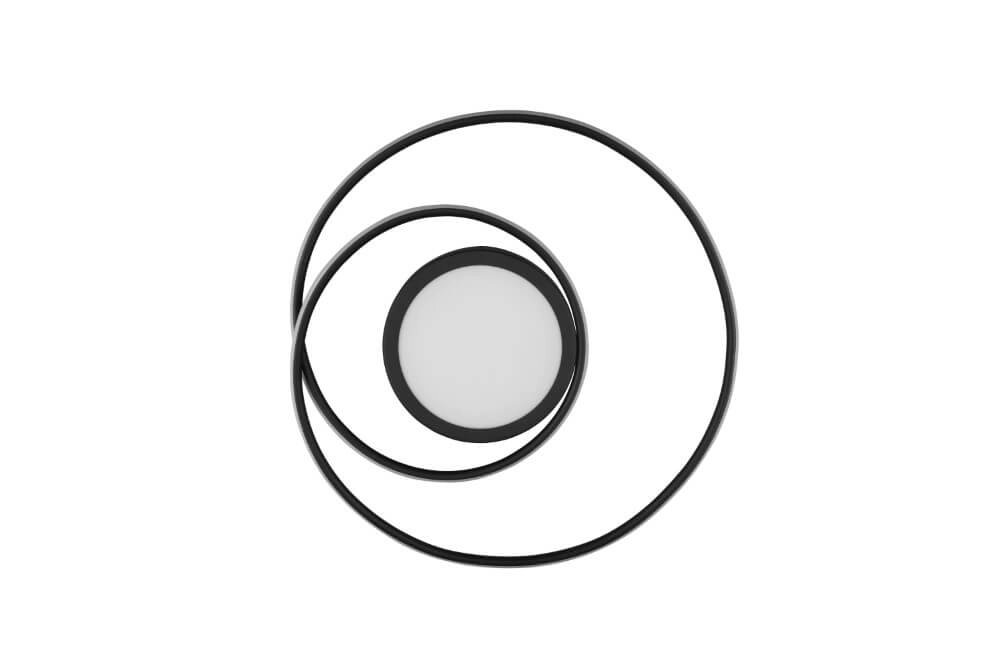 Plafonnier Yava 60 cm noir Trio 4017807503357