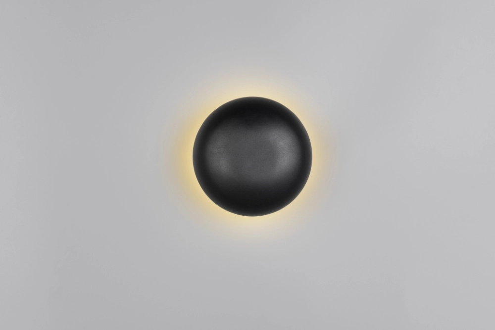 Applique murale noire Davey Ø 15cm