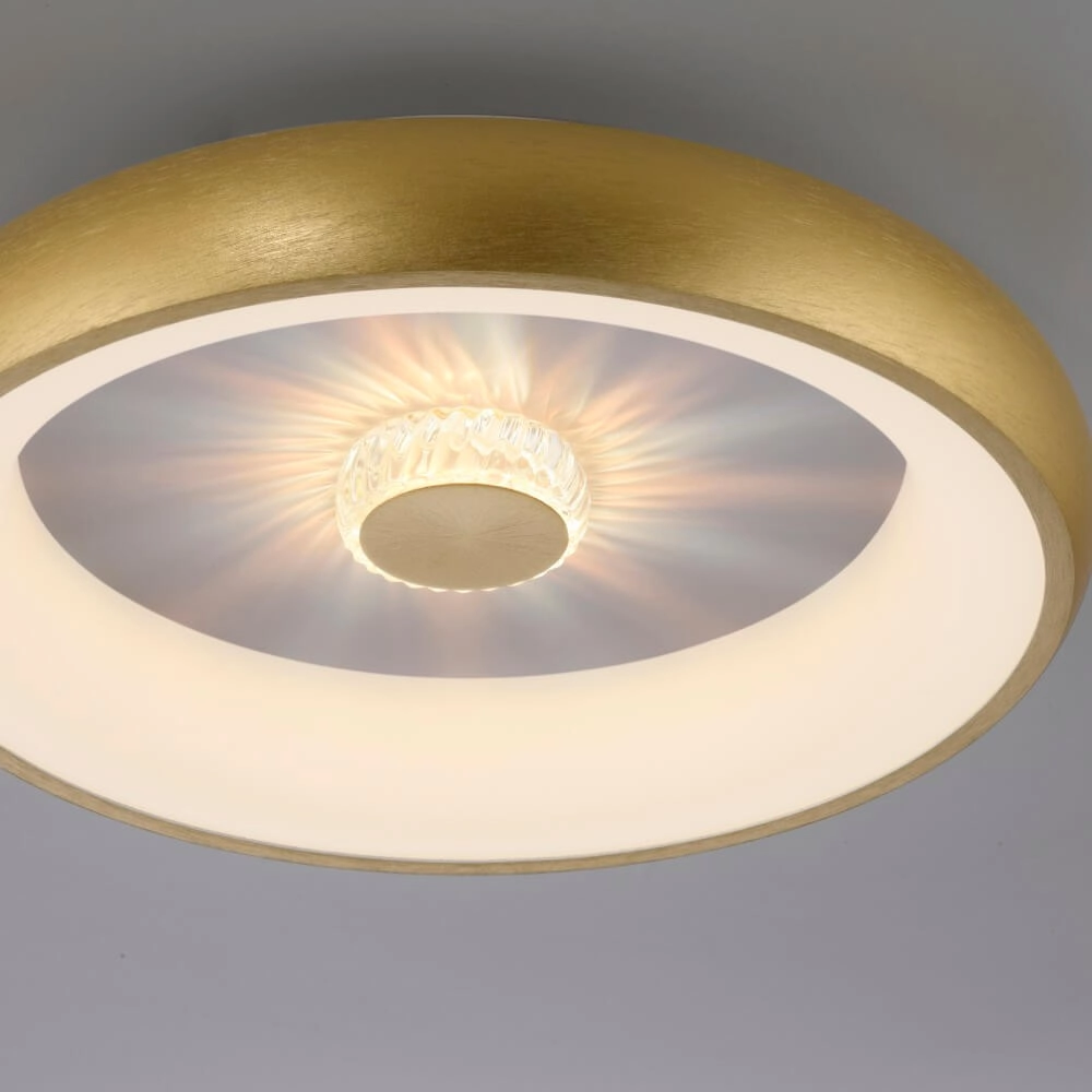 Plafonnier rond Vertigo laiton Ø 46,5cm Just Light 4043689994716