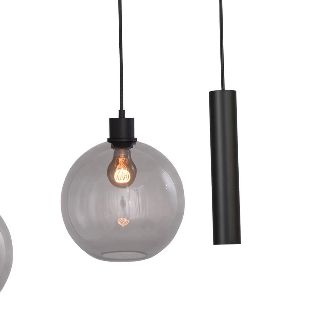 Lampe suspendue Lazise 4x Ø 25cm et 2x GU10 noir Masterlight 8718121303529