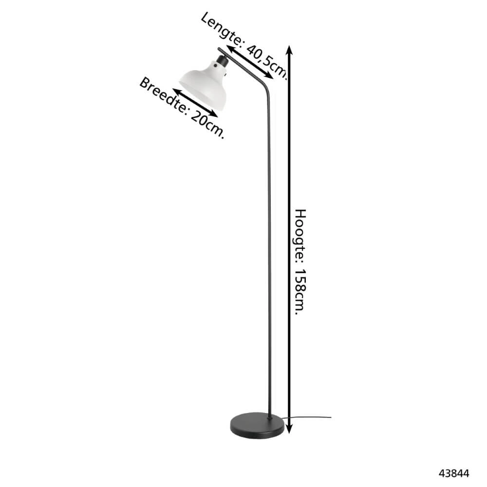 Lampadaire noir avec gris Matlock 158 cm Eglo 9002759438449