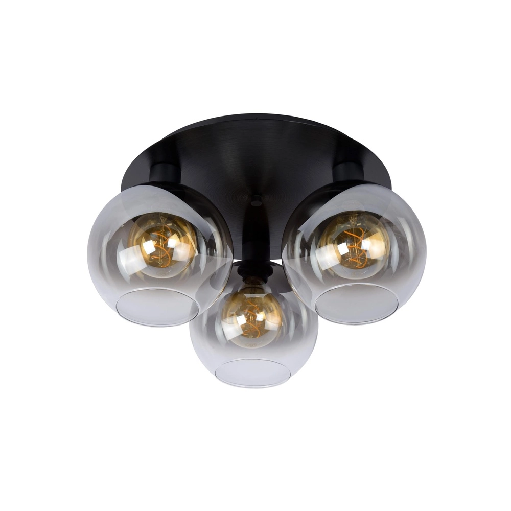 Lampe de plafond Marius Noir à 3 lumières