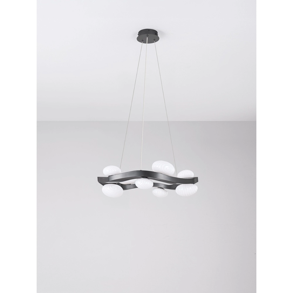 Lampe pendante de conception Severo noir et blanc Lyora 5212063500365