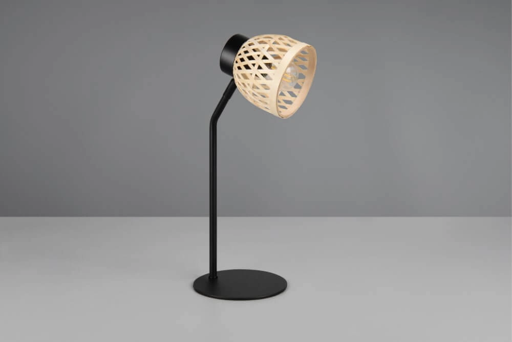 Lampe de table noire Laurent avec bouchon de crème Trio 4017807637571