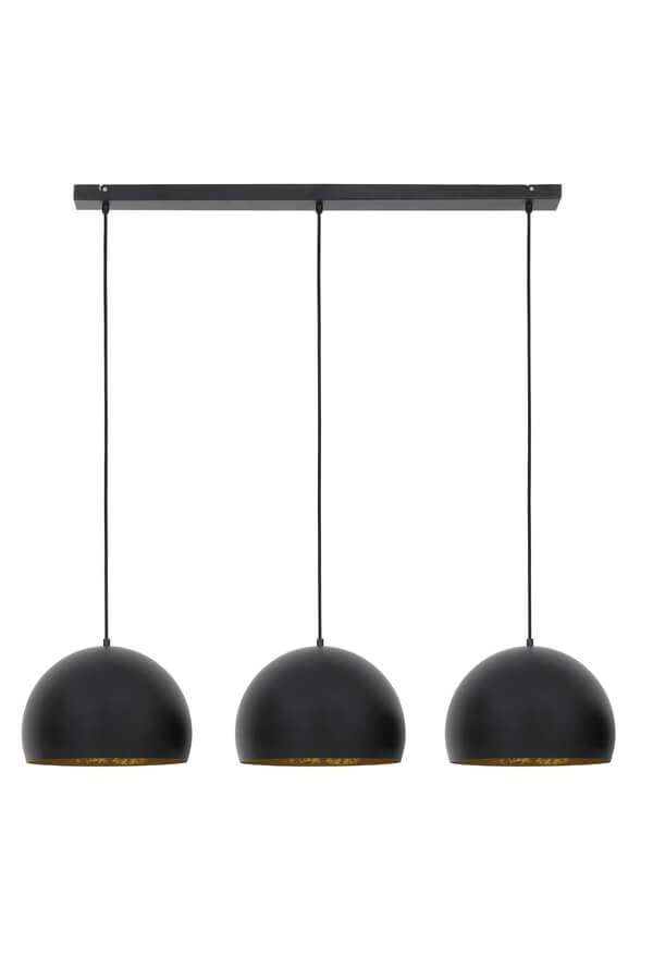 Suspension 3 lumières Jaicey noir Light & Living 8717807231071