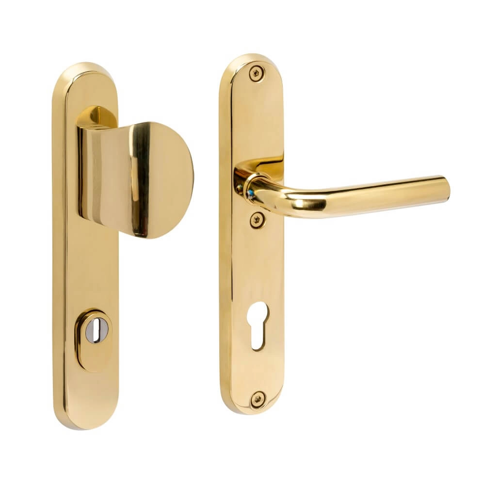 Ferrures de porte d’entrée Luzern PC 92mm laiton