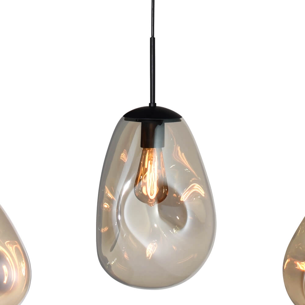 Lampe suspendue Lava 4x verre doré Masterlight 8718121286143