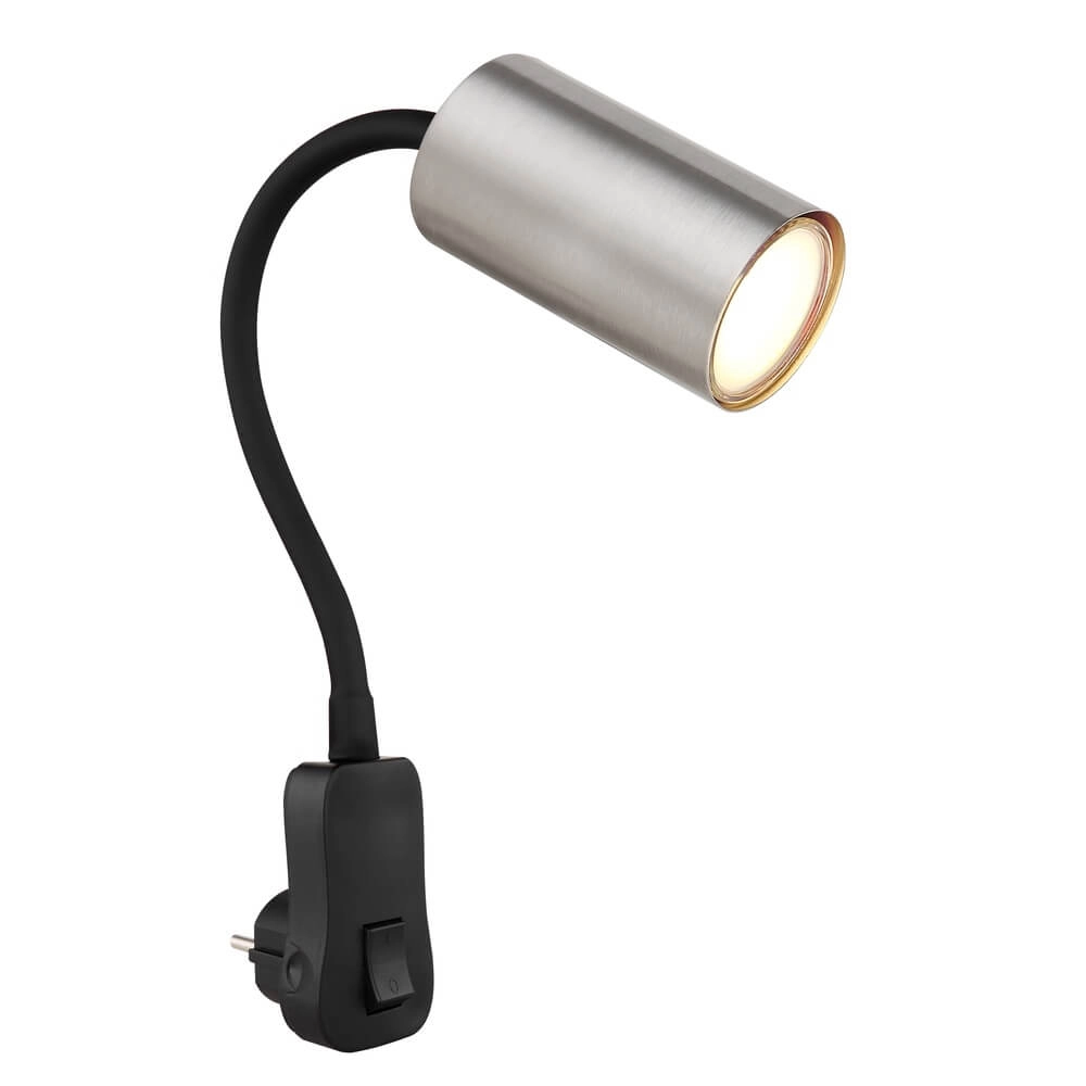 Lampe noire Robby Douille avec nickel