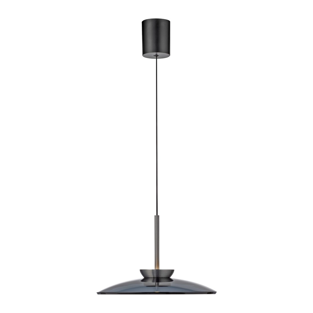 Lampe pendante Ø 50cm Pure E-Moon avec du verre fumé Paul Neuhaus 4012248386361