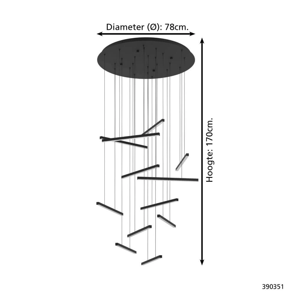 Lampe suspendue design Lindoza Ø78cm Stars of Light 9008606270637