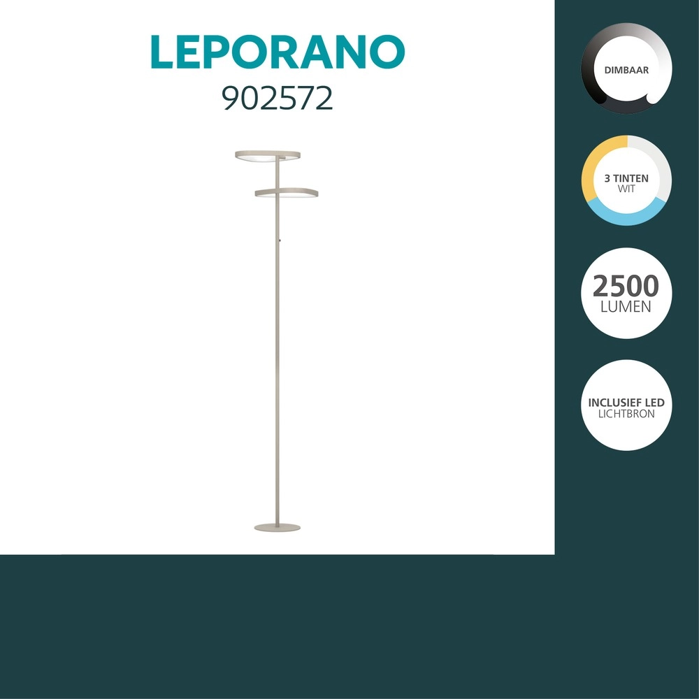 Lampadaire moderne Leporano brun sable Eglo 9008606391226