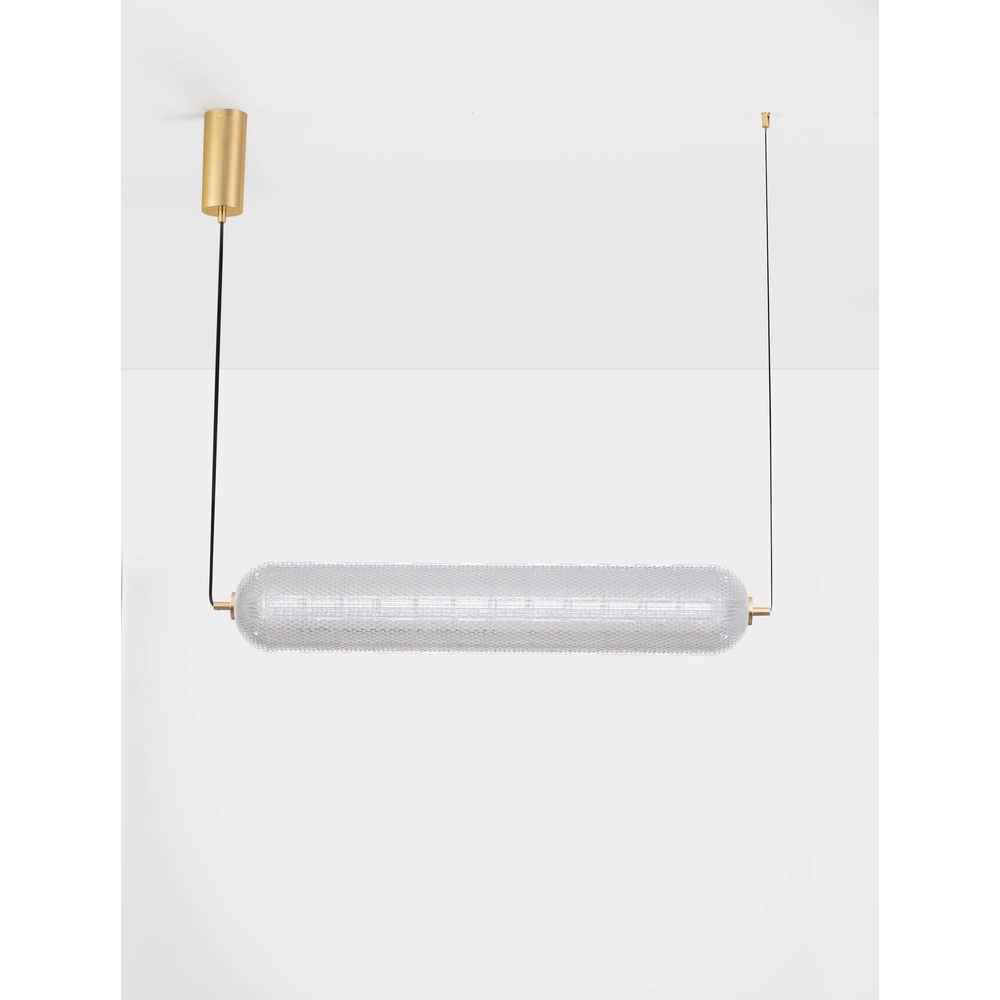 Lampe pendante unique Klelia Or horizontal Lyora 5212017452696