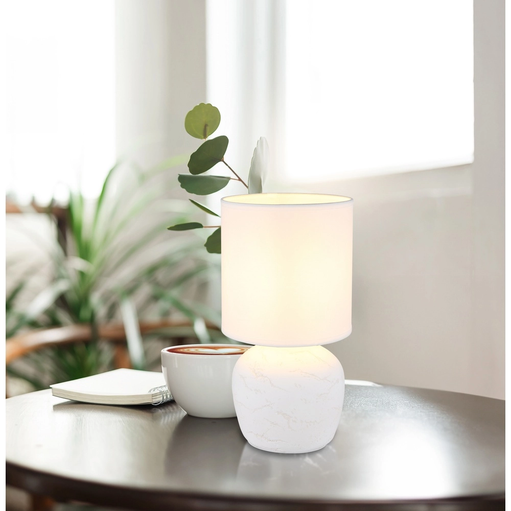 Lampe de table de conception Marble Blanc Globo 9007371518050