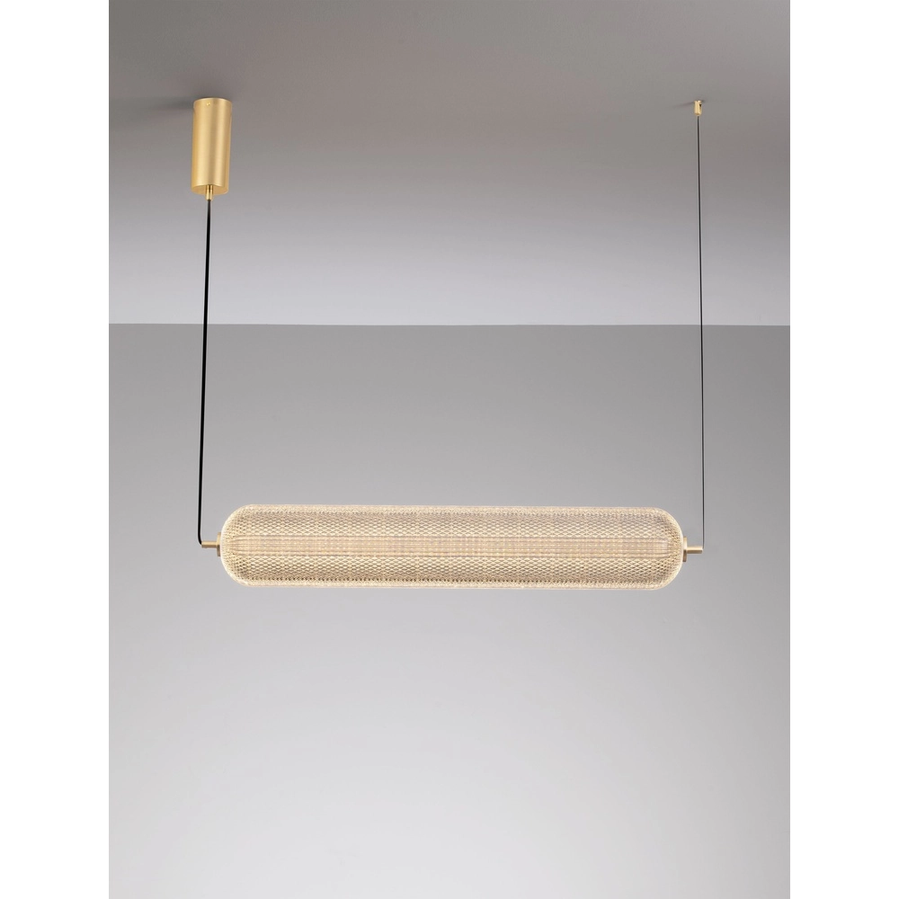 Lampe pendante unique Klelia Or horizontal Lyora 5212017452696