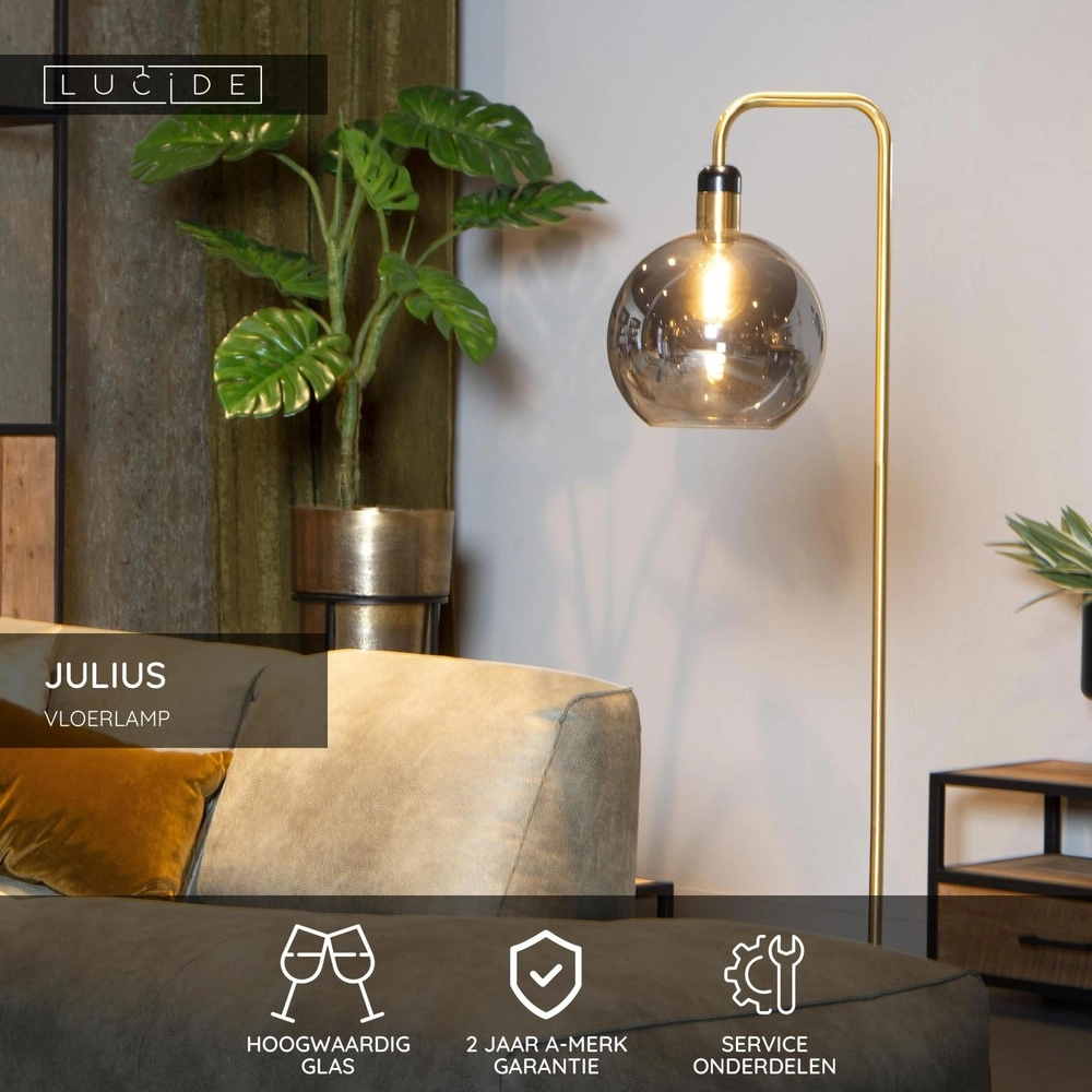 Lampe de pied Julius Verre fumé Lucide 5411212343437