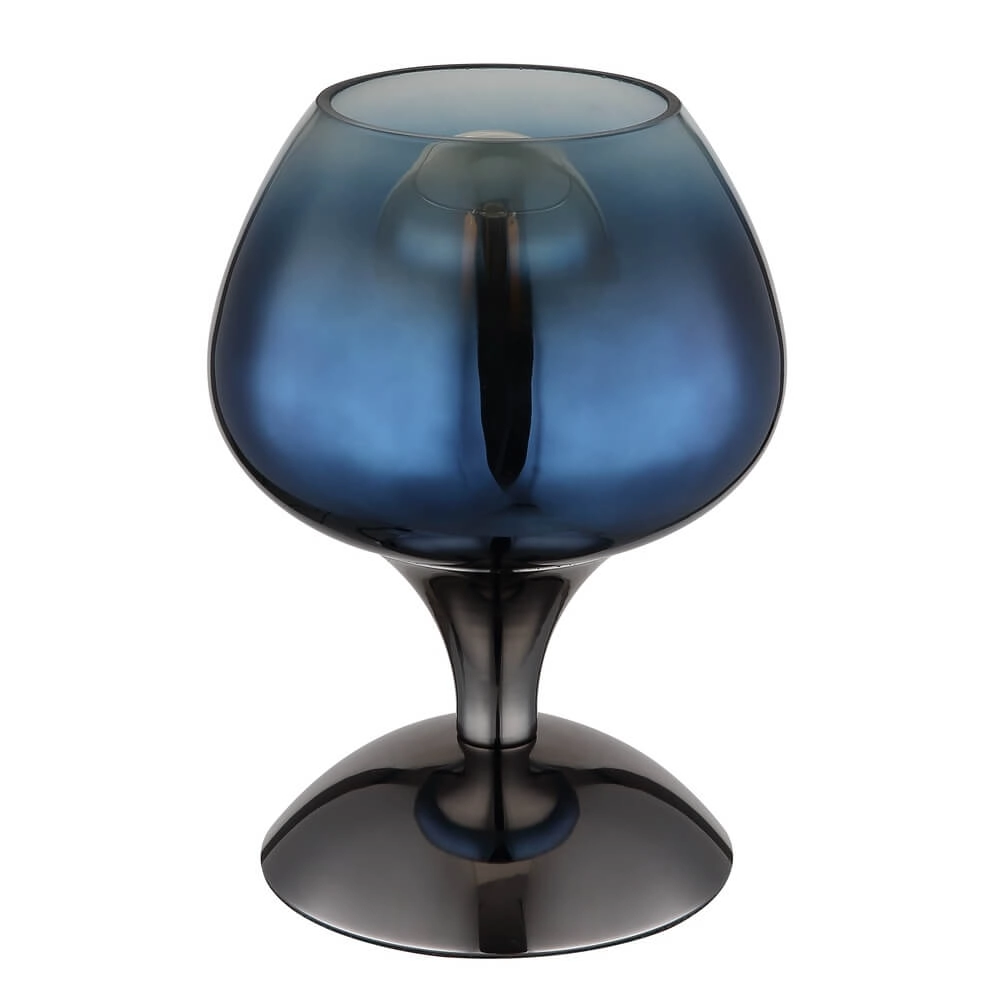 Lampe de table en bronze Maxy avec verre bleu Ø 15cm Globo 9007371468935