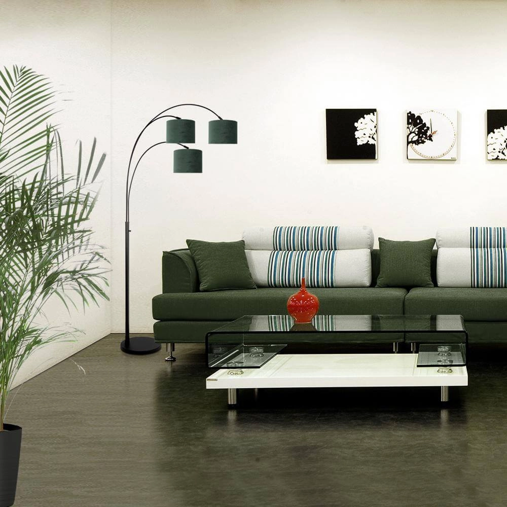 Lampadaire Sparkled Light noir avec capuchons verts Steinhauer 8712746173611