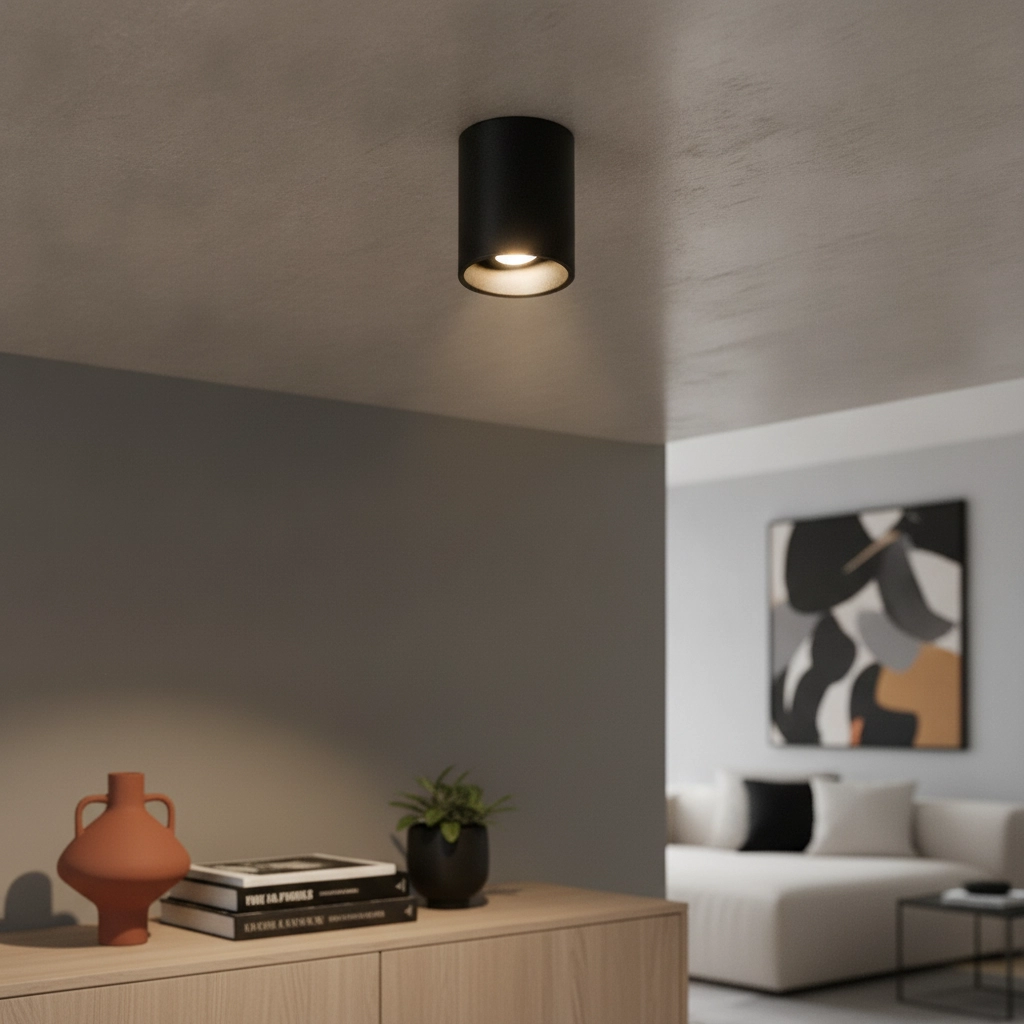 Spot de plafond Moreno noir