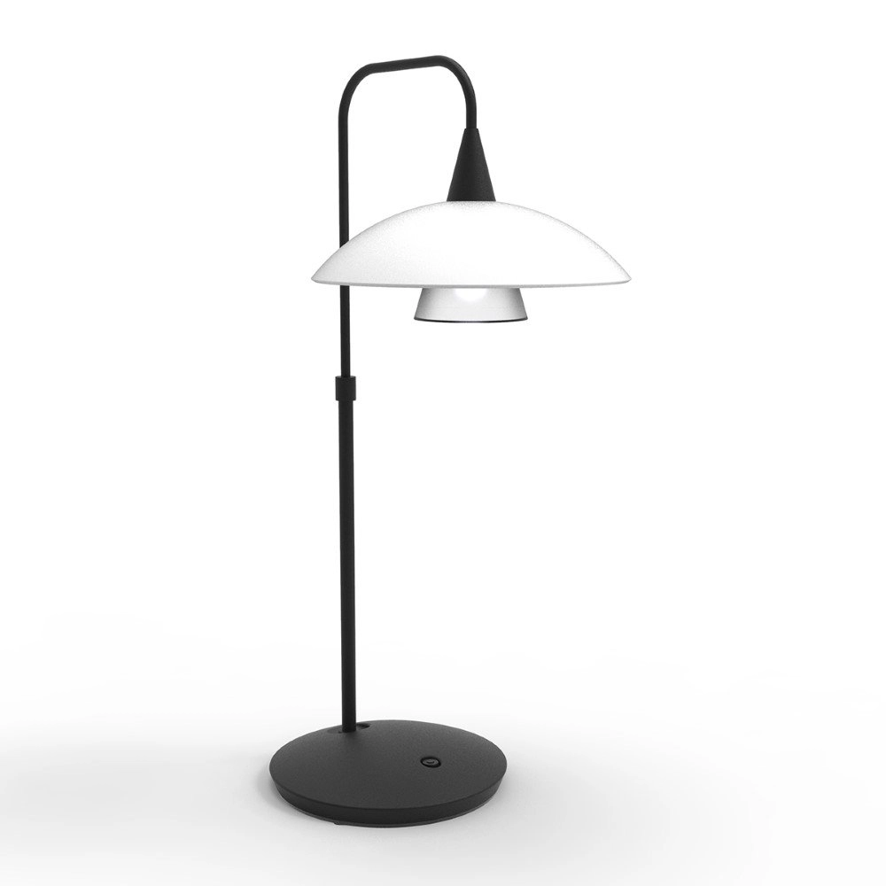 Lampe de table Tallerken noir avec du blanc Lampe de table Tallerken noir avec du blanc