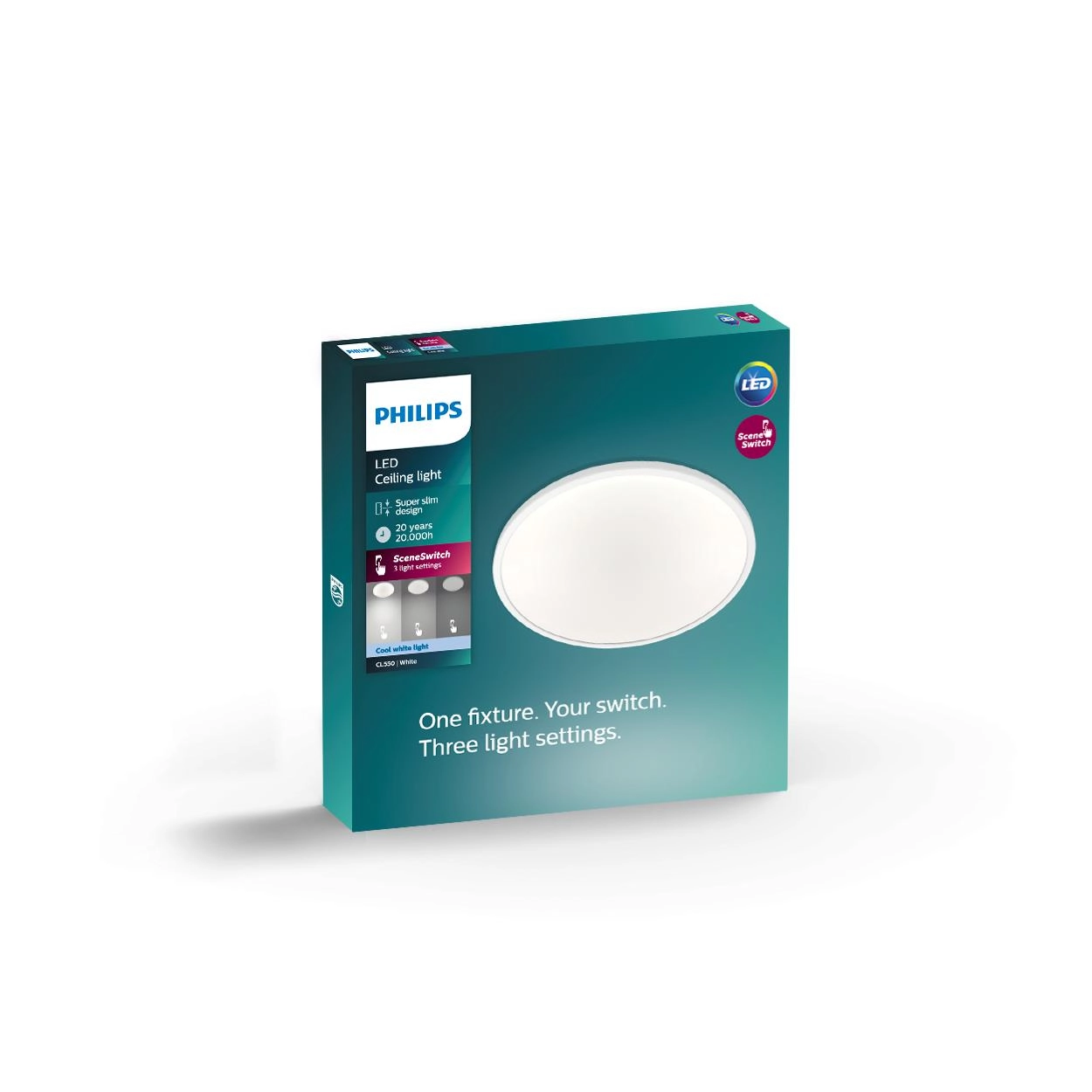 Lampe de plafond Super Slim 4000K blanc Philips 8718699680992